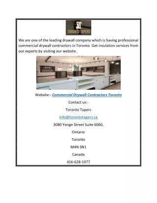 Commercial Drywall Contractors Toronto | torontotapers.ca