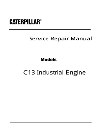 Caterpillar Cat C13 Industrial Engine (Prefix KWJ) Service Repair Manual (KWJ00001 and up)
