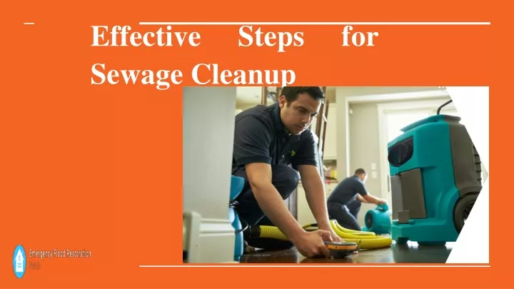 effective steps for sewage cleanup