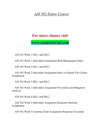 ajs 562 entire course