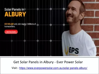 Get Solar Panels in Albury
