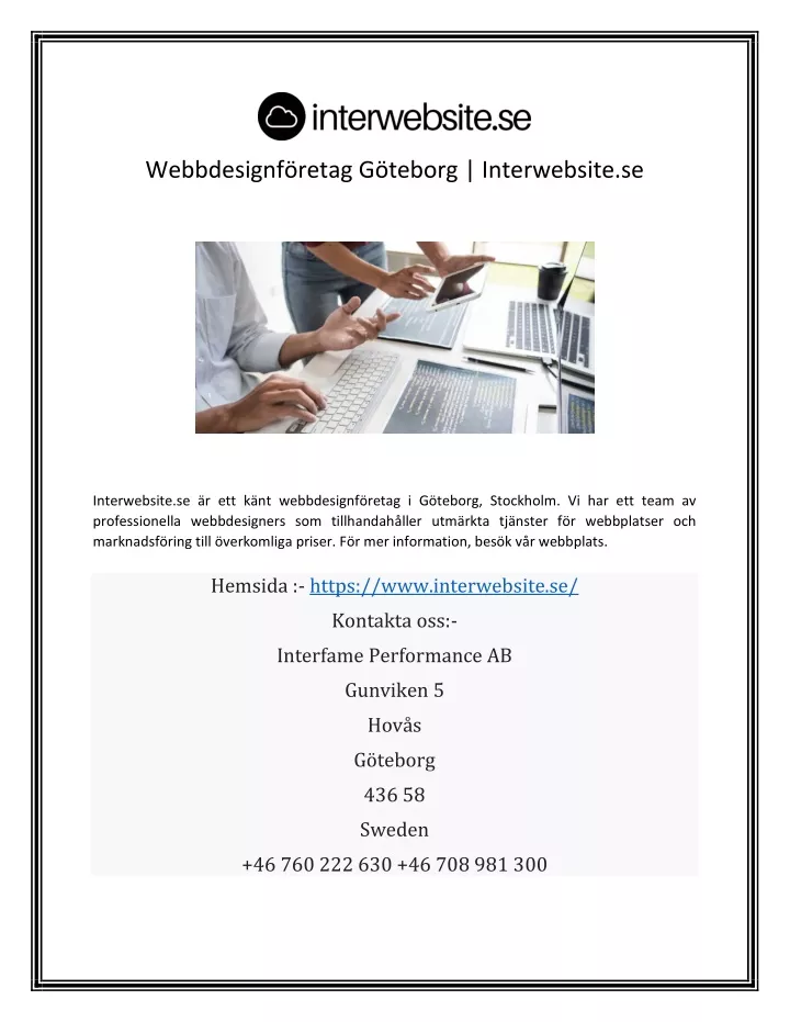 webbdesignf retag g teborg interwebsite se