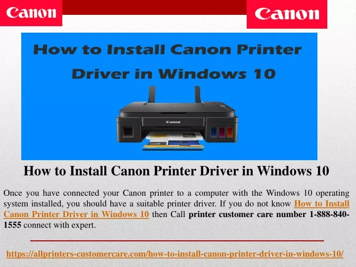 how to install canon printer driver in windows 10