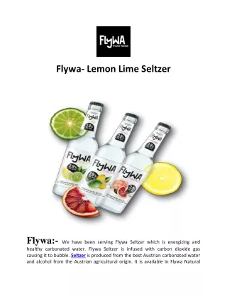 Flywa- Lemon Lime Seltzer