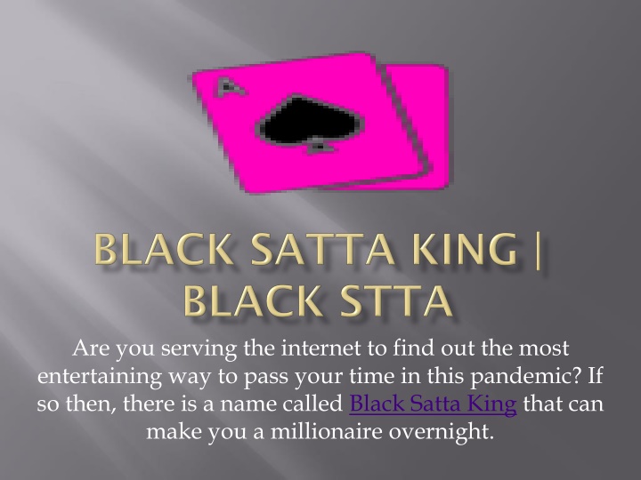 black satta king black stta