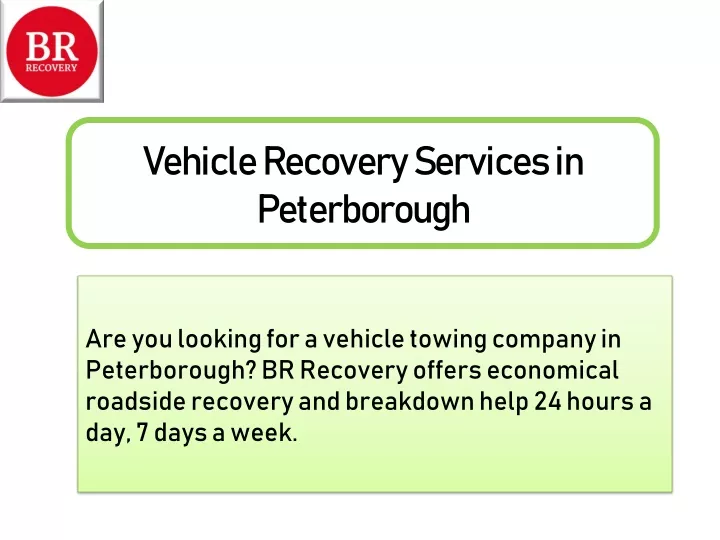 vehicle recovery services in peterborough