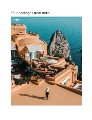 Tour packages from India