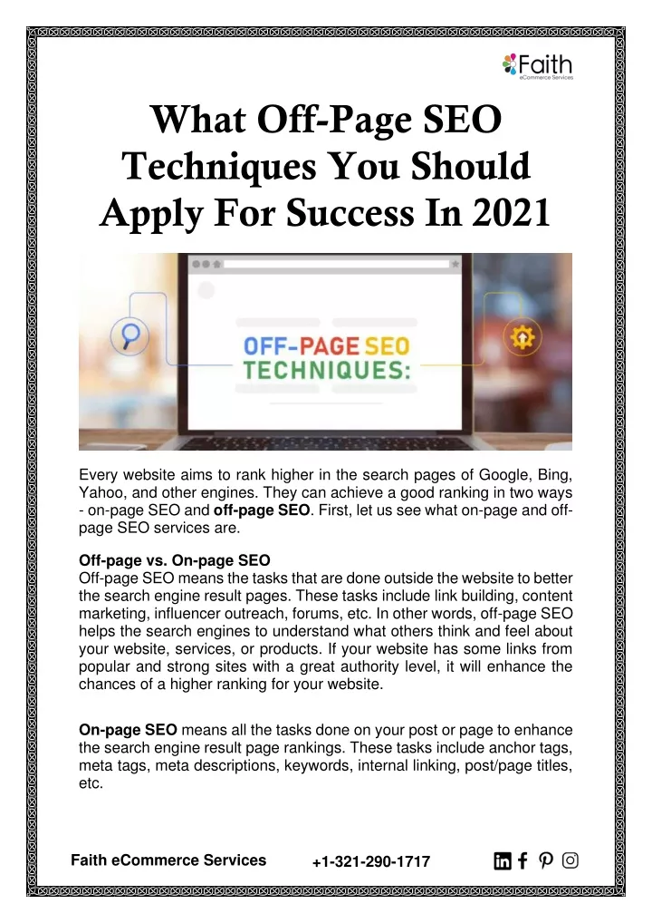 what off page seo techniques you should apply