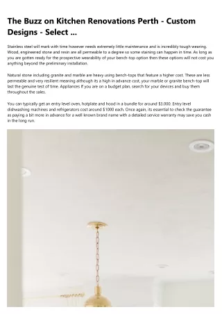 the buzz on kitchen renovations perth custom