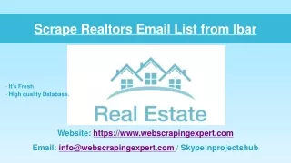 scrape realtors email list from lbar