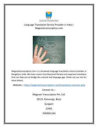Language Translation Service Provider in India  Magnatetranscription.com-converted