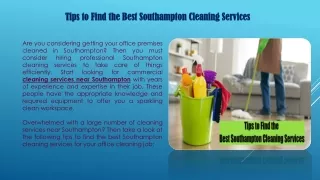 Tips to Find the Best Southampton Cleaning Services