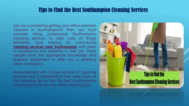 tips to find the best southampton cleaning