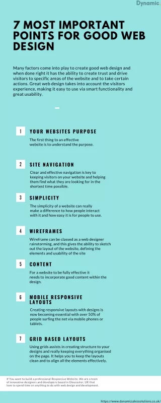 7 most important points for good web design