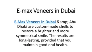 e max veneers in dubai