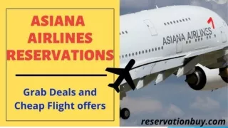 Asiana Airlines Reservations Process: Online Flight Booking