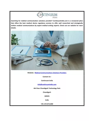 searching for medical communication solutions