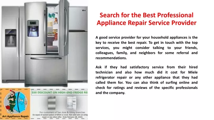 search for the best professional appliance repair service provider