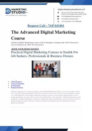 Best Digital Marketing Courses in Nashik | Classroom Training Institute