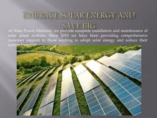 embrace solar energy and save big