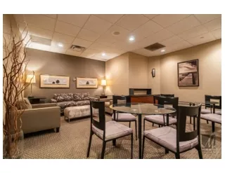 Client's desk and waiting area at Cincinnati's top beauty salon Mitchell's Salon & Day Spa