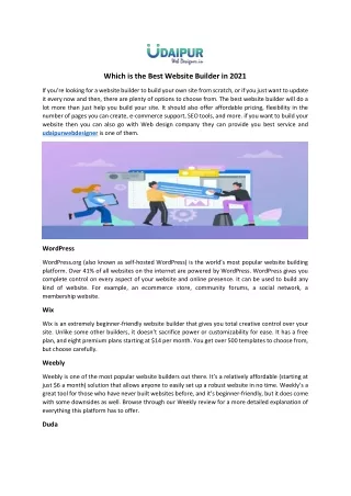 Which is the Best Website Builder in 2021