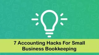 7 accounting hacks for small business bookkeeping