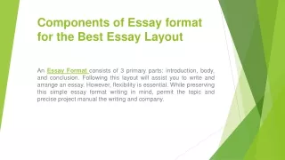 components of essay format for the best essay layout