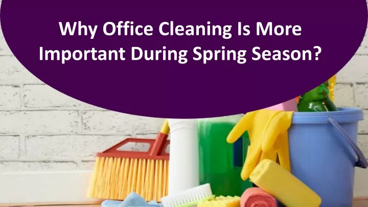 why office cleaning is more important during