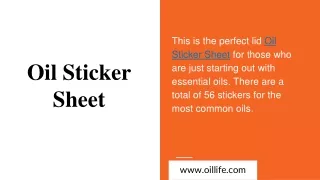 Oil Sticker Sheet