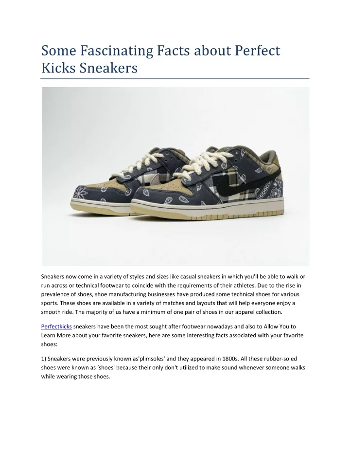 some fascinating facts about perfect kicks