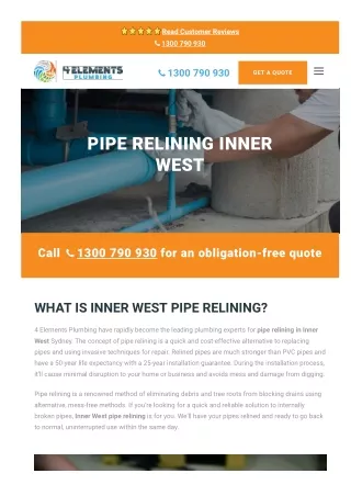 Pipe Relining Inner West