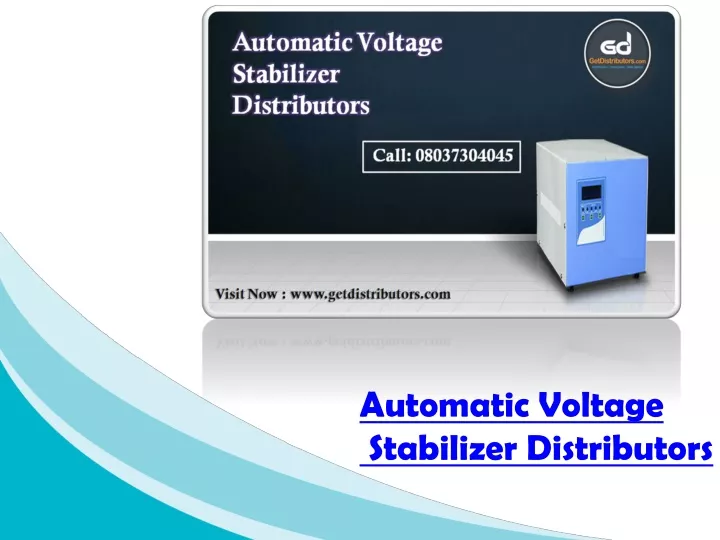automatic voltage stabilizer distributors
