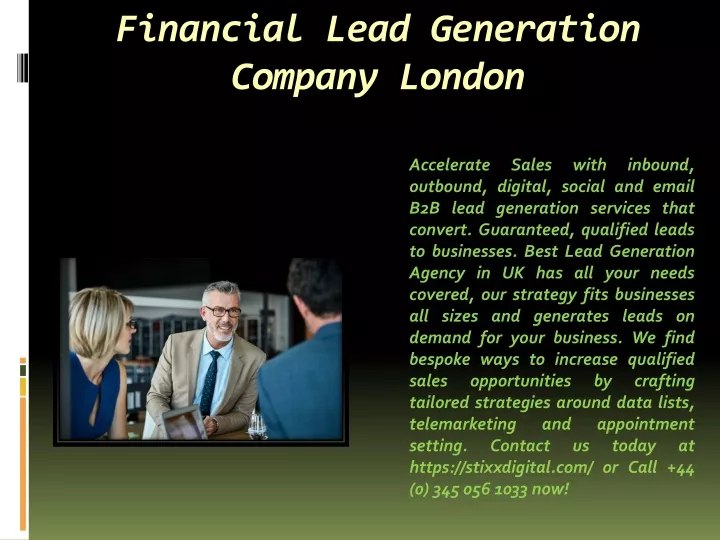 financial lead generation company london