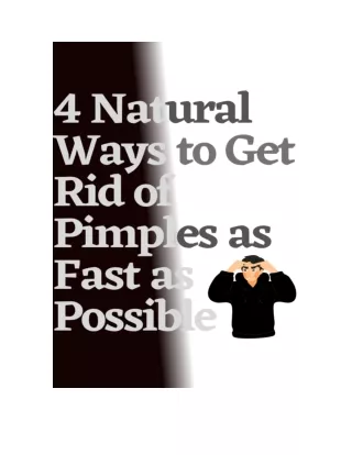 4 Natural Ways to Get Rid of Pimples as Fast as Possible