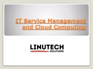 IT service management and cloud computing