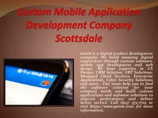 Custom Mobile Application Development Company Scottsdale