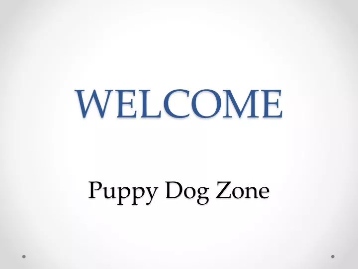 welcome puppy dog zone