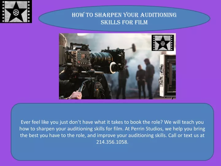 how to sharpen your auditioning skills for film