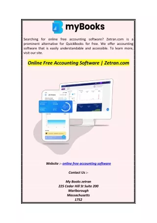 Online Free Accounting Software  Zetran.com