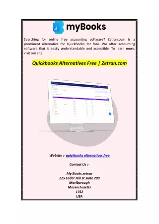 Quickbooks Alternatives Free  Zetran.com
