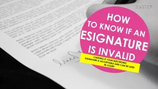 Hints to know if electronic signatures are invalid