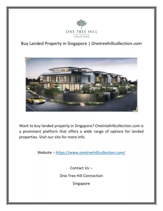 Buy Landed Property in Singapore  Onetreehillcollection.com-converted