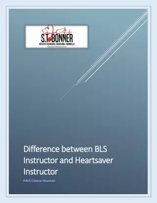 BLS For Healthcare Providers in Houston - ST Bonner Institute