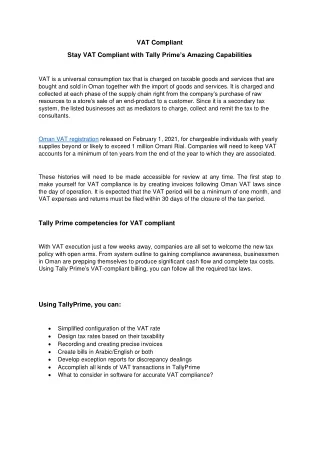VAT Compliant Oman 2021 PDF-Peniel-Computer
