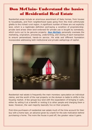 don mcclain understand the basics of residential