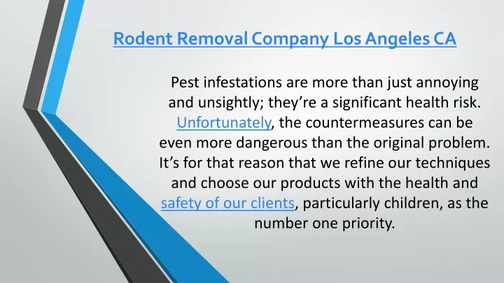 rodent removal company los angeles ca