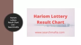 hariom lottery result chart live searchmafia
