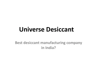 Best desiccant manufacturing company in India