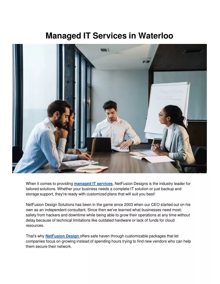 managed it services in waterloo